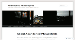 Desktop Screenshot of abandonedphiladelphia.com