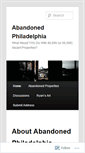 Mobile Screenshot of abandonedphiladelphia.com